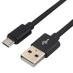 The everActive CBB-1MB Micro USB Cable Nylon Fast Charging up to 2.4 A 100 cm Long Black