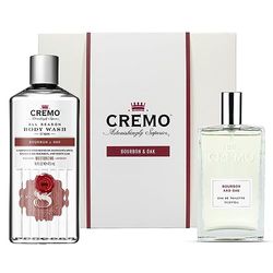 CREMO - Bourbon & Oak Gift Set for Men - Eau de toilette 100ml and Body Wash 473ml - Spicy fragrance