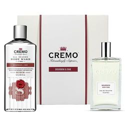 CREMO BOURBON & OAK Set regalo per uomini – Eau de toilette 100 ml + gel Douche 473 ml – profumo caldo e speziato