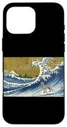 Cute Retro Vintage Surfing a Wave Weimaraner Lover Coque pour iPhone 16 Pro Max