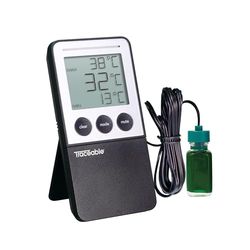 Cole-Parmer Traceable Fridge Freezer Digital Thermometer - Medical & Scientific Fridge Thermometer, 1 Bottle Temperature Probe - LCD Screen, -50°C to 70°C / -58°F to 158°F