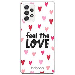 ERT GROUP mobiltelefonfodral för Samsung A52 5G / A52 LTE 4G / A52S 5G originalt och officiellt licensierat Babaco mönster Feel the love 001, gedeeltelijk transparant