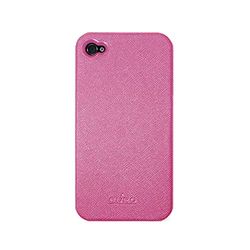 PURO iPhone 4G/HD läderfodral rosa exklusiv design Italien mobil anpassad passform alla kontroller lättillgängliga