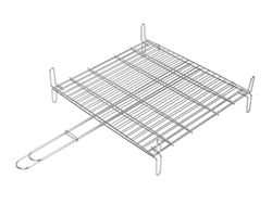 VoltShine Grille Double INOX 35 x 40 cm, idéale pour rôtir viandes et légumes, résistante et Facile à Nettoyer.