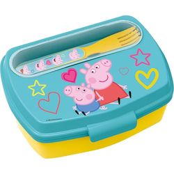 KP Pharma 13909 Lunch Box, Plastic, 1 Liter, Multicolour-Peppa Pig