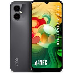 SPC Discovery 2 SE – Smartphone de 4+64GB con Pantalla de 6.5” HD+, NFC, desbloqueo Facial y por Huella, 4G, Doble cámara 13+2MP, batería 4500 mAh con Carga inversa y Android 13 – Color Dark Matter
