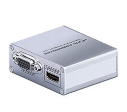 PremiumCord Adapter Mini DisplayPort till HDMI DVI VGA med Mini DP kabel, Video FULL HD 1080p 60Hz, kabellängd: 40 cm, silver