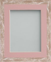 Frame Company Camber Range Brown Picture Photo Frame with Pink Size, 12x10-inch Mounted for 6x4-inch Image