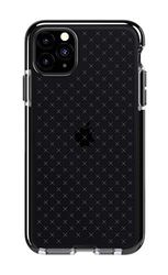 Tech21 T21-7281 skyddande Apple iPhone 11 Pro Max skal tunt mönstrat bakskydd med FlexShock – Evo Check – rökig/svart