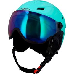 CMP WA-2 Ski Helmet with Visor, Agua, Turchese Unisex Adulto