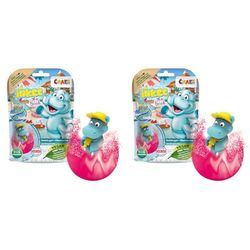 INKEE 43417 Bombe da Bagno Bambini Fun Beach, Blu e Rosso, 1 Unità, Confezione da 2