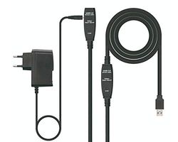 Watio Wave Câble d'extension USB type A/m-a/h de 10 m, avec vitesse de transfert élevée, idéal pour les appareils électroniques et les connexions stables. *