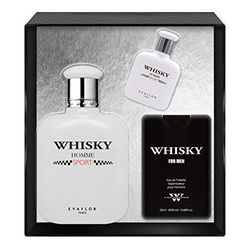 Evaflorparis Whisky Sport Gift Box Eau de Toilette 100 Ml + Miniature 7.5 Ml + Travel Perfume 20 Ml Set Perfume Spray Men Perfume Evaflorparis 520 g