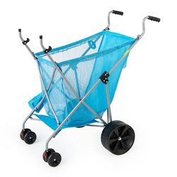 Seina Chariot de Jardin Pliable avec Cadre en Acier Bleu
