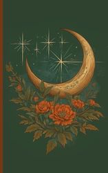 Vintage Moon Notes: Quaderno a righe prendi appunti - formato tascabile 13x20 cm - wicca notebook - grimorio vuoto