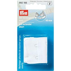 PRYM 992166 - Prolunga per reggiseno corto, 40 mm, 1 pezzo, colore: Bianco