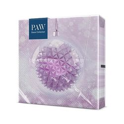 PAW - Serviette Papier - 3 Plis (33 x 33 cm) I Lot de 20 I Serviette de Table Papier - Noël, Hiver, Vacances, Boule, Lavande I Décoration de Table Idéale pour Noël (Lavender Glass Bauble)