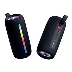 VoltShine Enceinte Bluetooth avec lumières RVB, Couleur Noire, Son Puissant et Connexion Facile, idéale pour Les fêtes, Les divertissements et l'utilisation en intérieur.