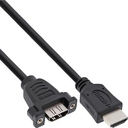 InLine 17500B HDMI 4K2K adapterkabel för installation, HDMI A-kontakt/uttag, 0,6 m
