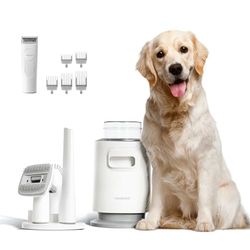 Neakasa P0 Pro Hondentondeuse met stofzuiger, professionele huisdierverzorgingsset met 10.000 Pa zuigkracht, stille scheermachine voor hond en kat, dierenhaarverwijderaar met 5 verzorgingstools