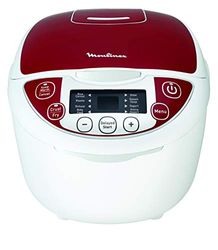 Moulinex - Multicooker Plastica, 12 programmi, cuoci-riso e cottura a vapore, capacità 5 l, potenza 750 W, contenitore antiaderente amovibile, tecnologia Fuzzy Logic [comandi in lingua inglese]