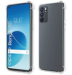 Custodia in silicone antiurto trasparente per OPPO Reno 6 5G