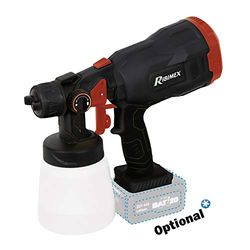Ribimex PRBAT20/PPSB kleurpistool HVLP 20 V RBAT20 zonder accu en oplader, rood en zwart