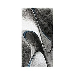 Tapijt met abstracte golven, 80 cm x 150 cm, blauw