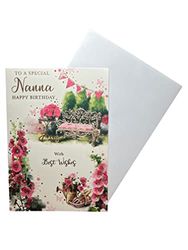 "Express Yourself" verjaardagskaart voor Nanna - bloemmotief - inclusief envelop