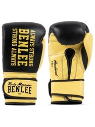 BENLEE Guanti da boxe in pelle Hardwood nero/giallo 10 oz