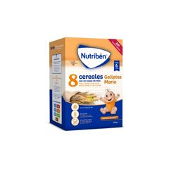 Nutriben Papilla 8 Cereales Galletas Maria con Toque de Miel, 600g