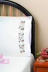 Tobin T232113 Conjunto de 2 fronhas estampadas, design de ovelha, branco, 76 x 101 cm