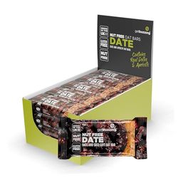 Getbuzzing Nut Free Oat Flapjack Healthy Snack & Energy Bars - Running,Gym, Cycling - Breakfast Snack - Made in The UK - Date & Seed Pack of 20 x 62g Bars