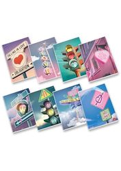 Pigna, Maxi Cahier Heart Signals, format A4 21x29,7 cm, 80 pages + page de garde, papier 80 g/m², intérieur 0Q, quadrillage 5 mm avec marges, couvertures assorties, 10 pièces