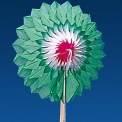 144 unité - Décors Pour Glaces "Eventails Chinois" Ø7X7 Cm Assorti Papier
