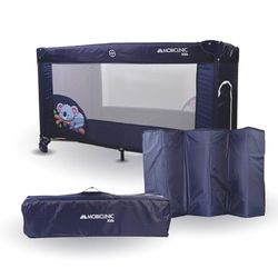Mobiclinic®, Reiswieg, Draagtas, 2 in 1, Ultra-compact opvouwbaar, Verwijderbare matras, Mofli, Tot 15kg, Ademende stof, Zij-ingang met rits, Babybox, Wielen