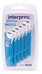 INTERPROX PLUS - Conique 1.7 - Brossettes Interdentaires - Fibres en Tynex - Bleu - Blister de 6 unités