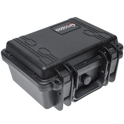 0345 Waterproof Hard Case inc P&P Foam | 25.2 x 21.8 x 12.2 cm (3.45l), Black