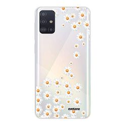 Evetane - Cover integrale per Samsung Galaxy A51 5G 360, cover anteriore posteriore, resistente e sottile, con margherite, motivo alla moda