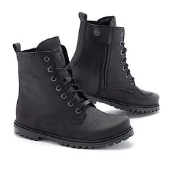 REBELHORN Unisex Nomad Motorcycle Boot, Vintage Black, 9.5 UK