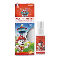 SPRAY MULTIVITAMINES - GRANIONS PAT PATROUILLE - goût tropical - Vitamine C et Vitamines du groupe B - Immunité, Fatigue - Sans colorant, sans arôme artificiel, sans lactose - Made in France