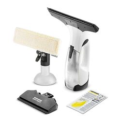 Kärcher Window Vac WV 2 Plus N, accuduur: 35 min, LED-indicatie laadstatus, 2 zuigmondstukken, spuitfles met microvezelhoes, 20 ml ruitenreinigerconcentraat