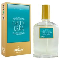Prady Eau de Toilette Green Erba 90 ml - Fragranza fresca, verde e aromatica per uomo - Aroma a base di erbe rivitalizzante con note naturali - Uso quotidiano elegante e duraturo con carattere