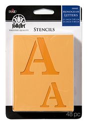 FolkArt Die Cut Paper Stencil Pack, 38966E Monogram Letters