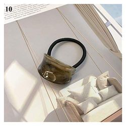 Mjwlgs Corda per Capelli Retro Acetato Scrillies Capelli Corda per Capelli Elastico Capelli Caspitalle Matte Legno Geometrico Capelli Geometrici Anello Cravatta Ponytail Holder Accessori per Capelli