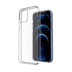 Cover morbida trasparente compatibile con iPhone 12/12 Pro, in silicone antiurto, trasparente, morbida in TPU, con protezione per smartphone