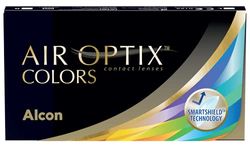 Air Optix Colors Lenti a Contatto Mensili, Colore Brilliant Blue, 2 Lenti, BC 8.6 mm, DIA 14.2 mm, -0.5 Diopt