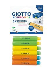 GIOTTO, Suporte giz de plástico colorido, com 1 gratuito, cores sortidas, 6 unidades.