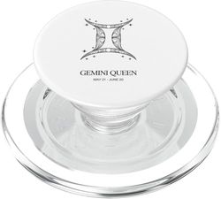 Mujeres Astrología Géminis Reina Signo del zodiaco Géminis PopSockets PopGrip para MagSafe