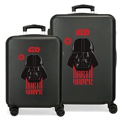 Star wars Squad Darh Vader Resväskor Set Svart 55/65 cms Stelt ABS Kombinationslås Sidospel 56L 6 kg 4 Dubbla hjul Bagage Hand, Svart, Talla única, Bagageuppsättning